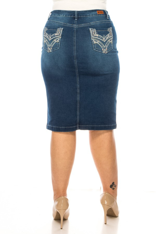 Denim Skirt Plus Size