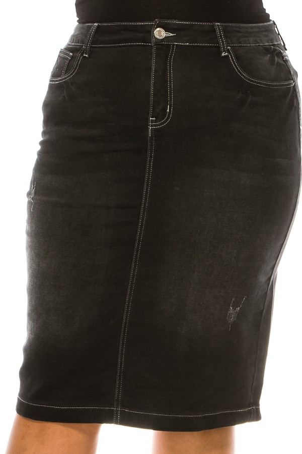 Denim Skirt Plus Size