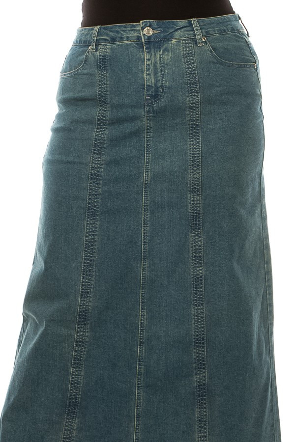 Denim Long Skirt Plus Size