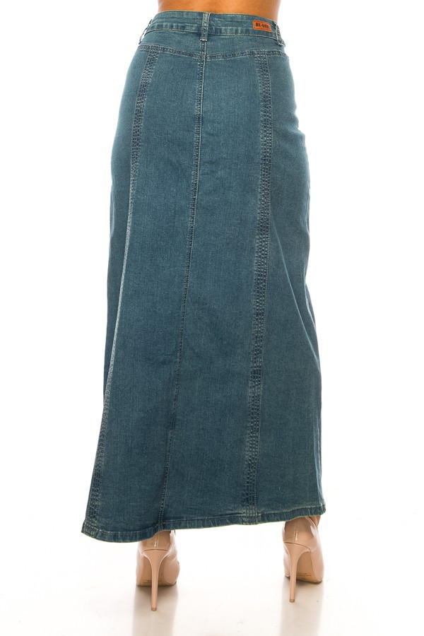 Denim Long Skirt