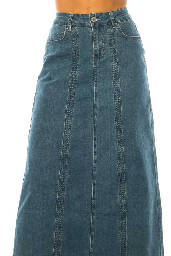 Denim Long Skirt