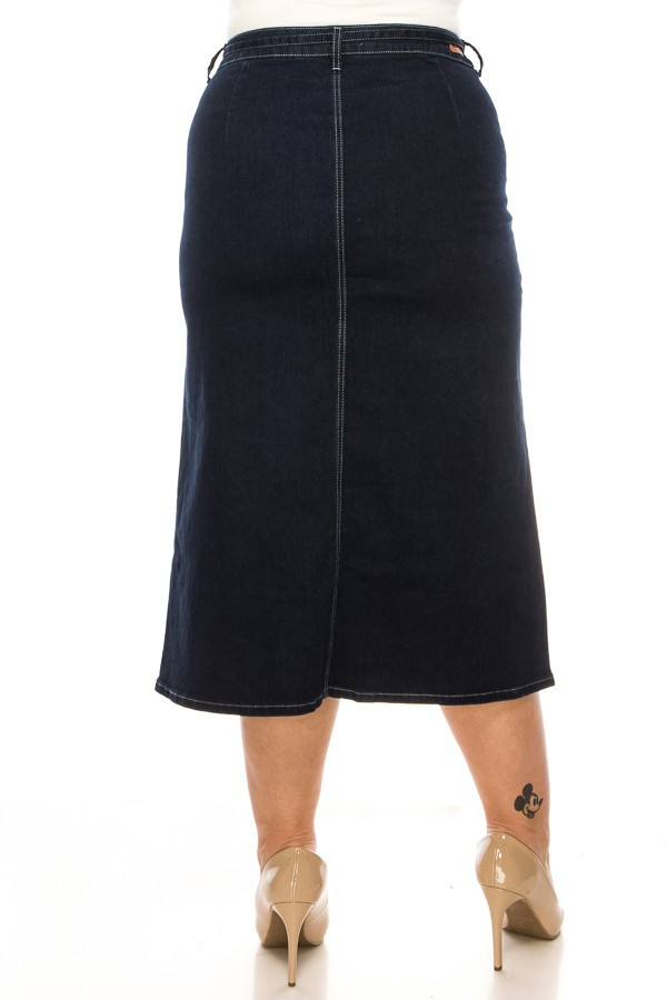 Denim Long Skirt Plus Size