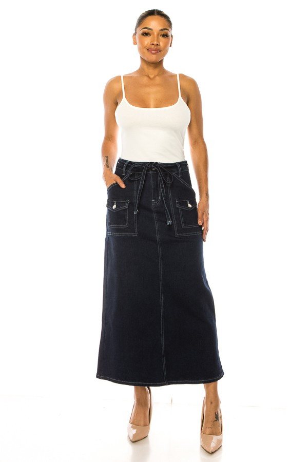 Denim Long Skirt