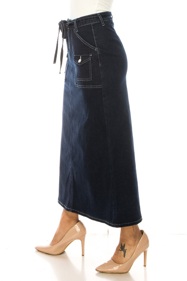 Denim Long Skirt