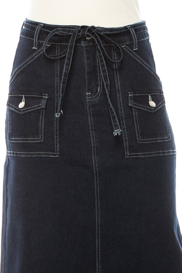 Denim Long Skirt
