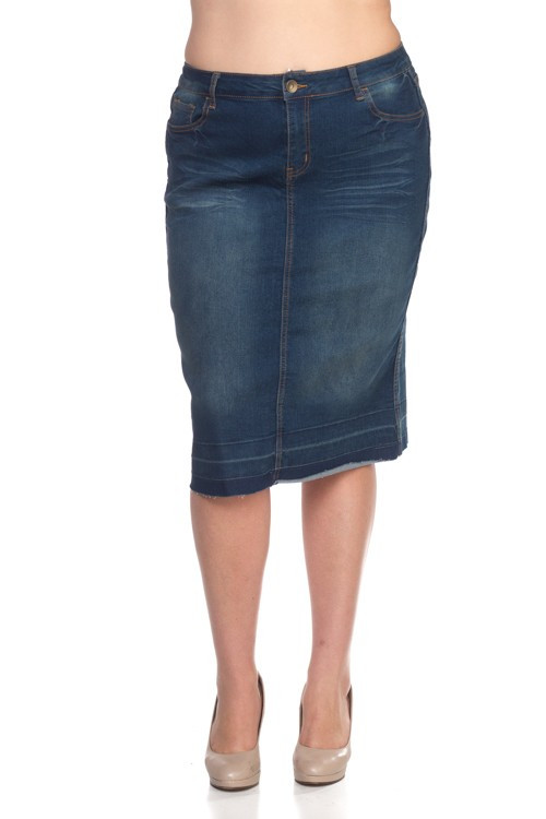 Denim Skirt Plus Size