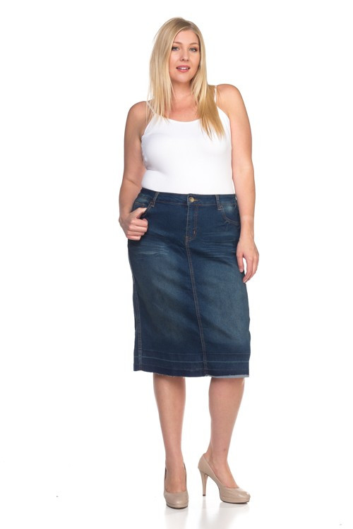 Denim Skirt Plus Size