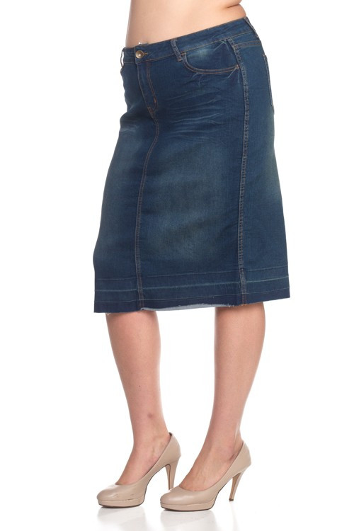 Denim Skirt Plus Size
