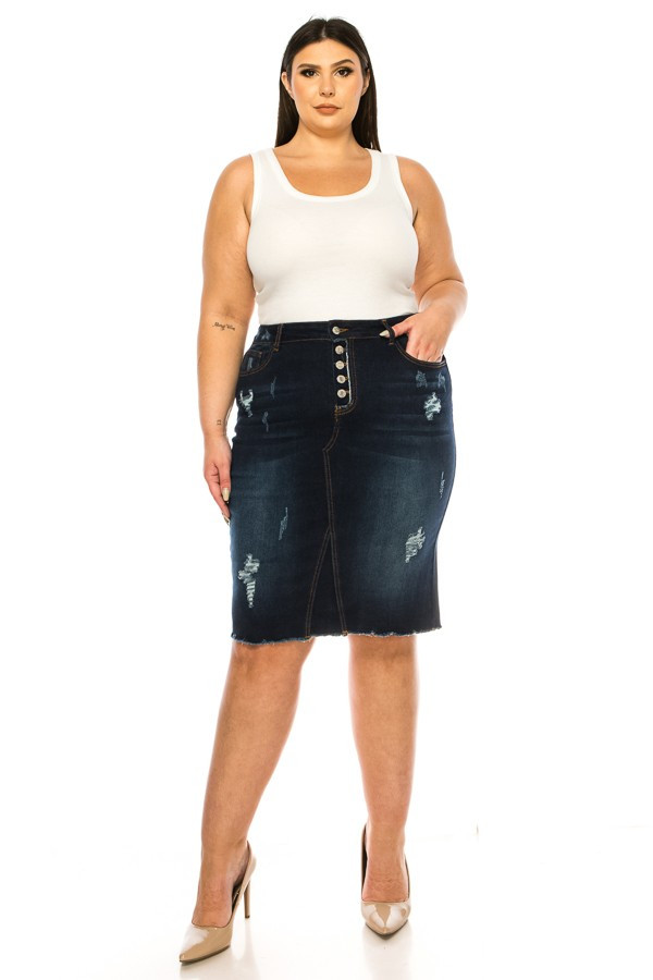 Denim Skirt Plus Size