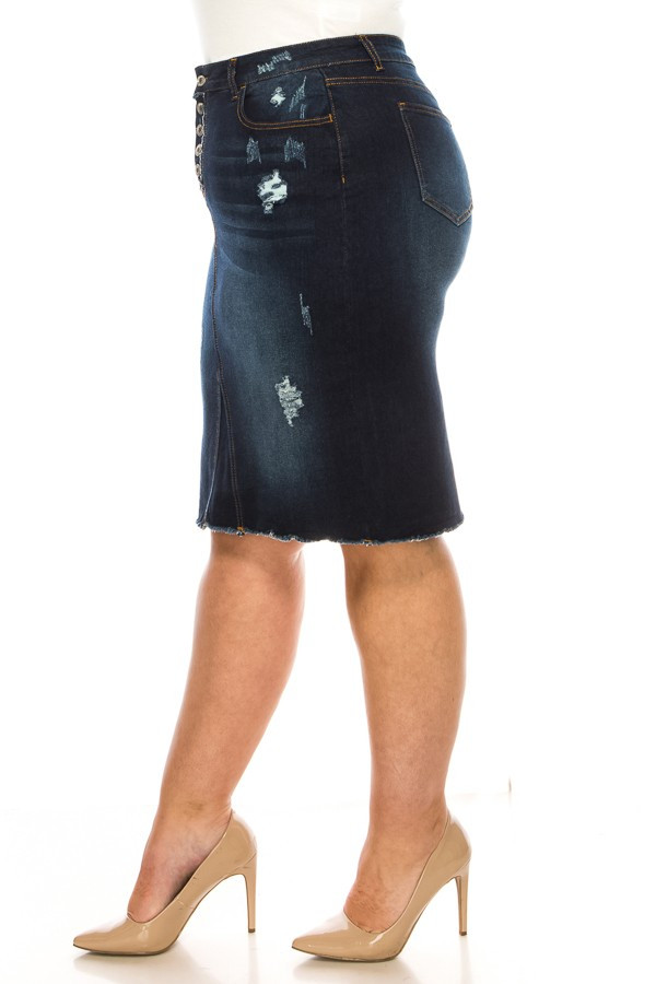 Denim Skirt Plus Size