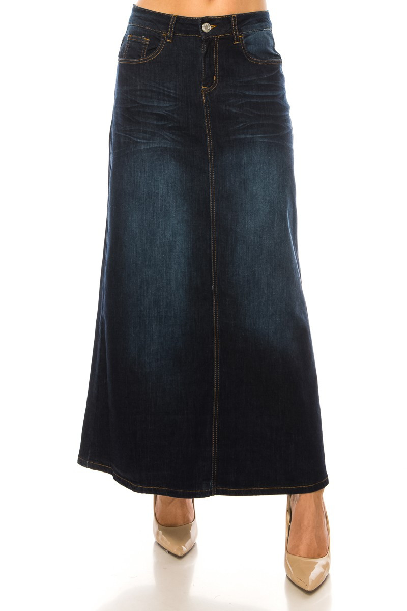 Denim Long Skirt