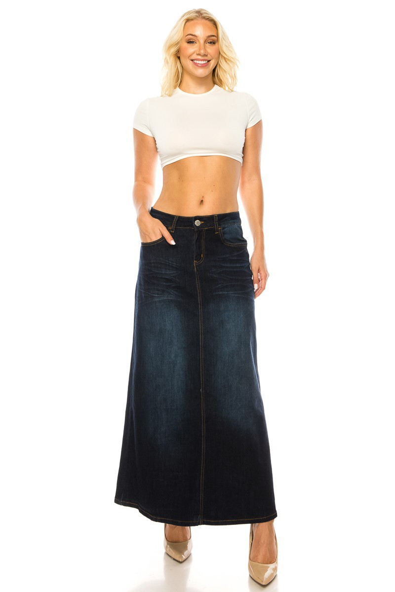 Denim Long Skirt