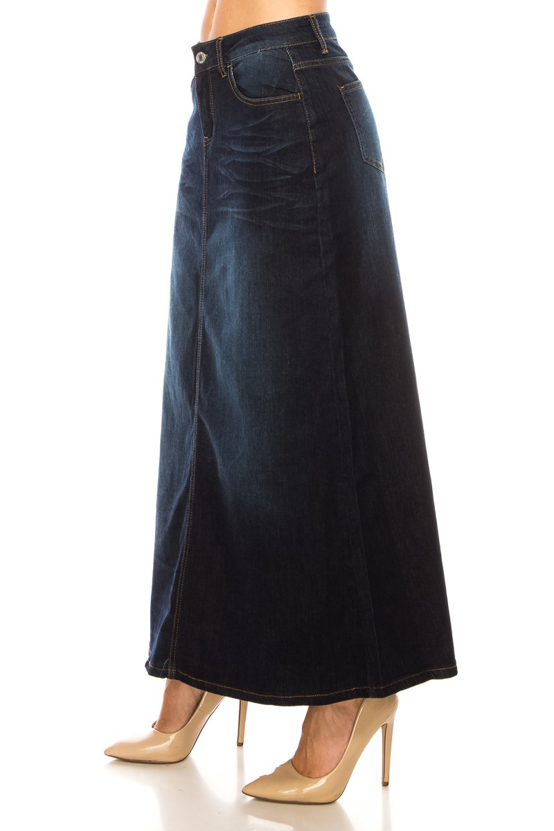 Denim Long Skirt