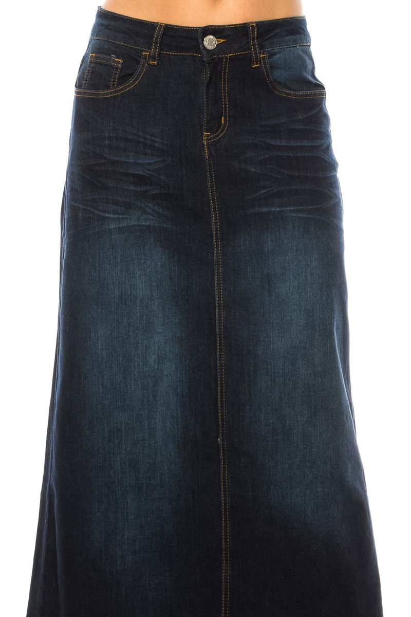 Denim Long Skirt