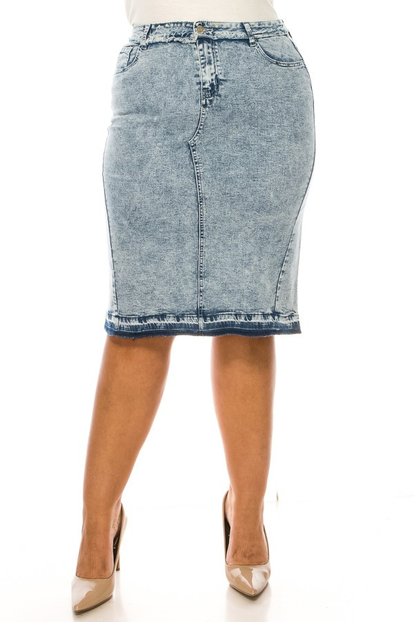Denim Skirt Plus Size
