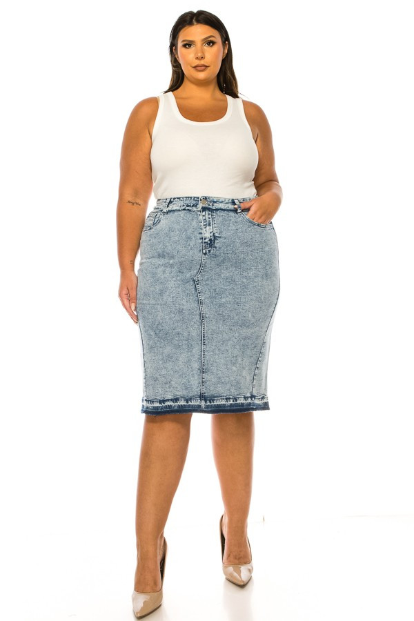 Denim Skirt Plus Size