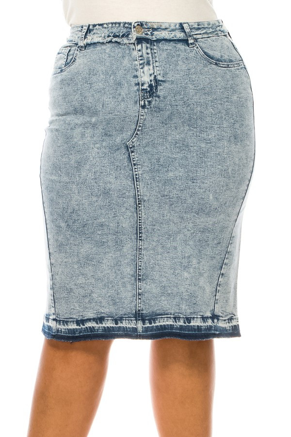 Denim Skirt Plus Size
