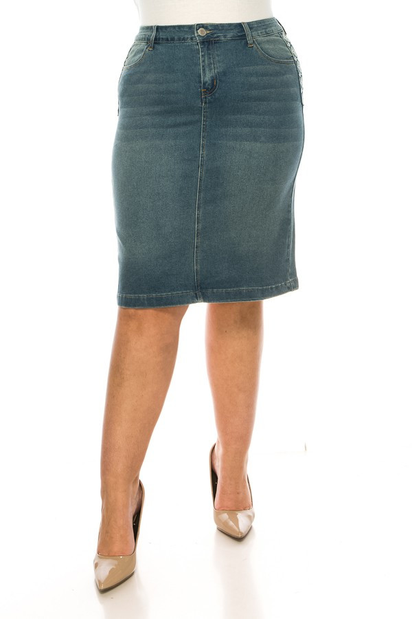 Denim Skirt Plus Size