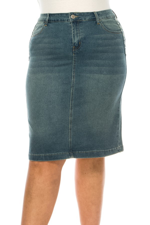 Denim Skirt Plus Size