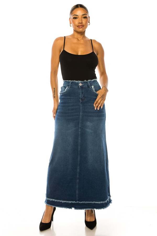 Denim Long Skirt