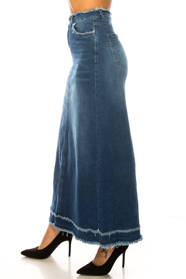 Denim Long Skirt