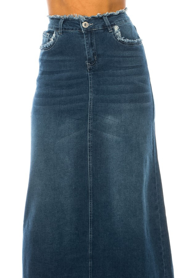 Denim Long Skirt