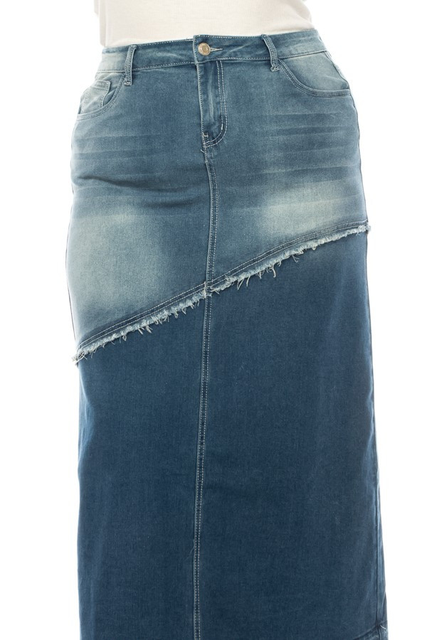 Denim Long Skirt Plus Size