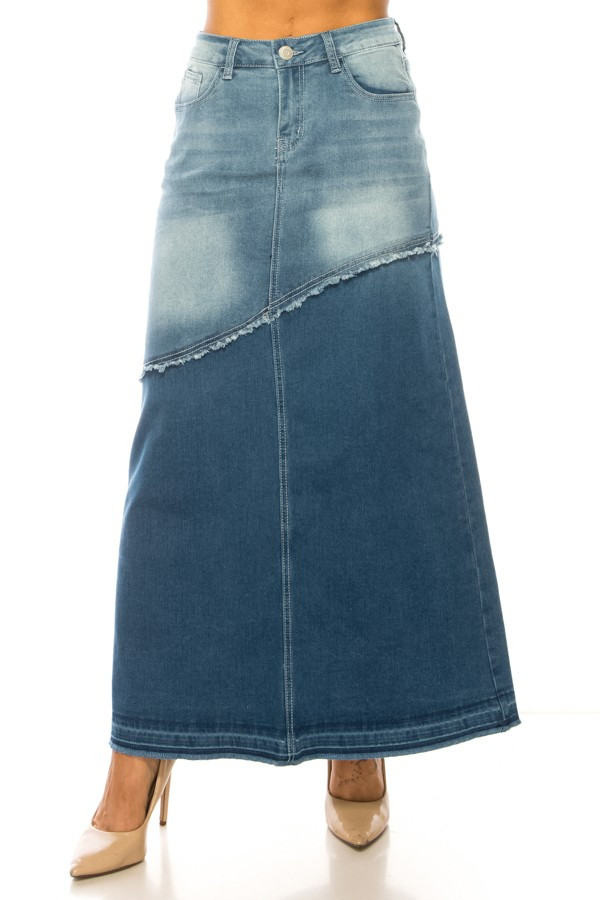 Denim Long Skirt