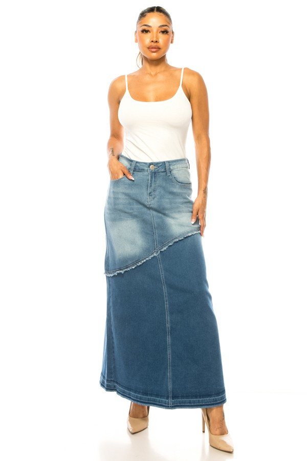 Denim Long Skirt