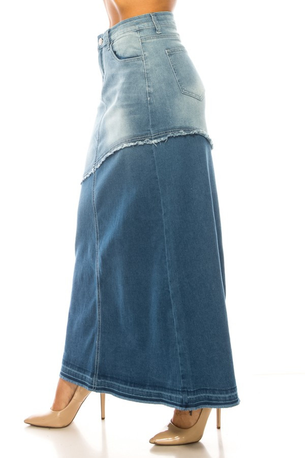 Denim Long Skirt