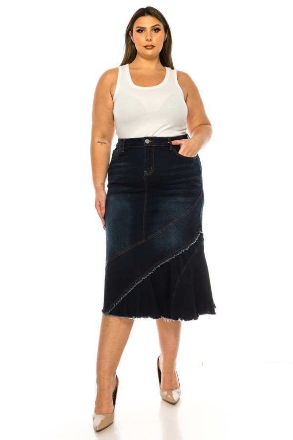 Denim Skirt Plus Size