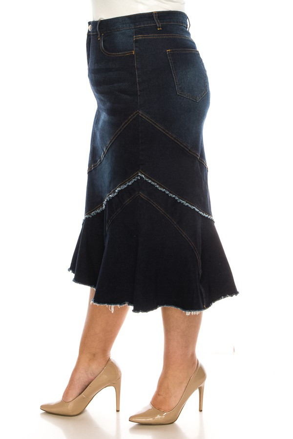 Denim Skirt Plus Size