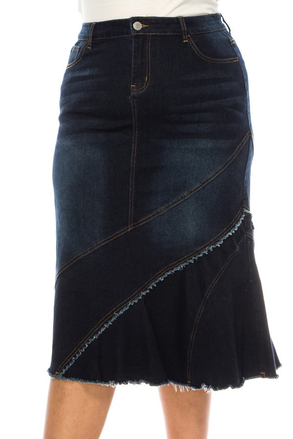 Denim Skirt Plus Size