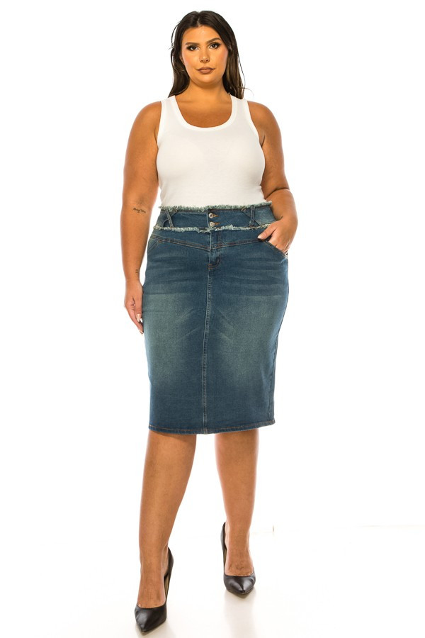 Denim Skirt Plus Size