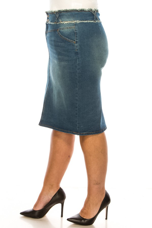 Denim Skirt Plus Size