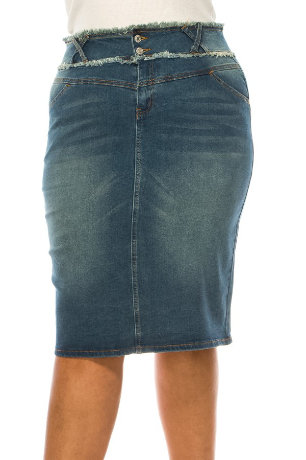 Denim Skirt Plus Size