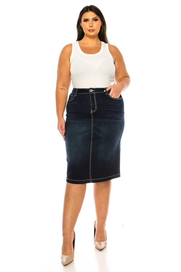 Denim Skirt Plus Size