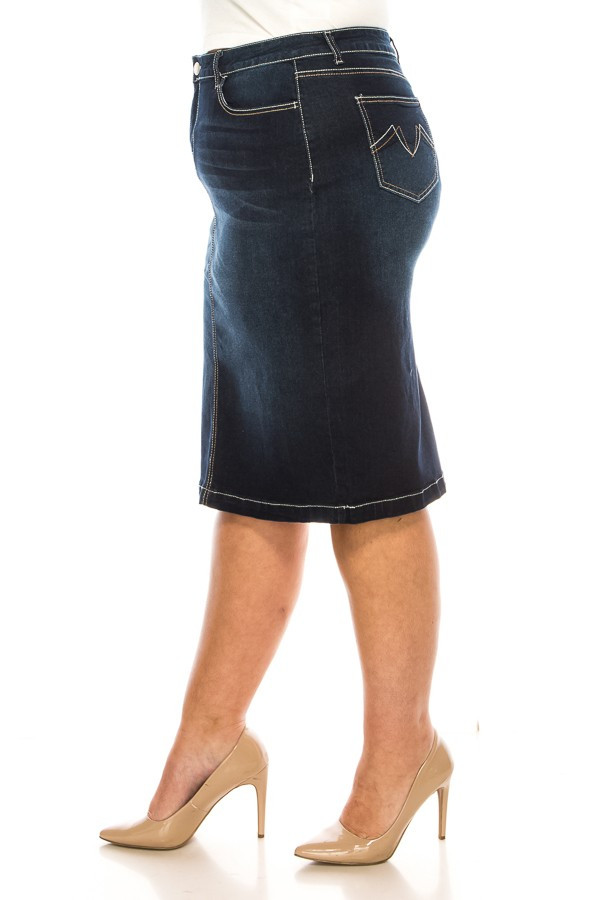 Denim Skirt Plus Size