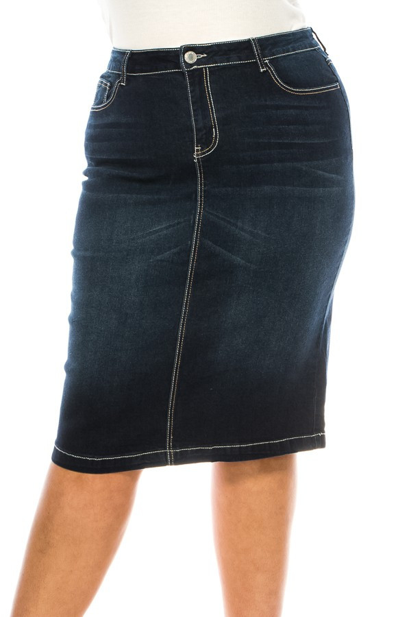Denim Skirt Plus Size