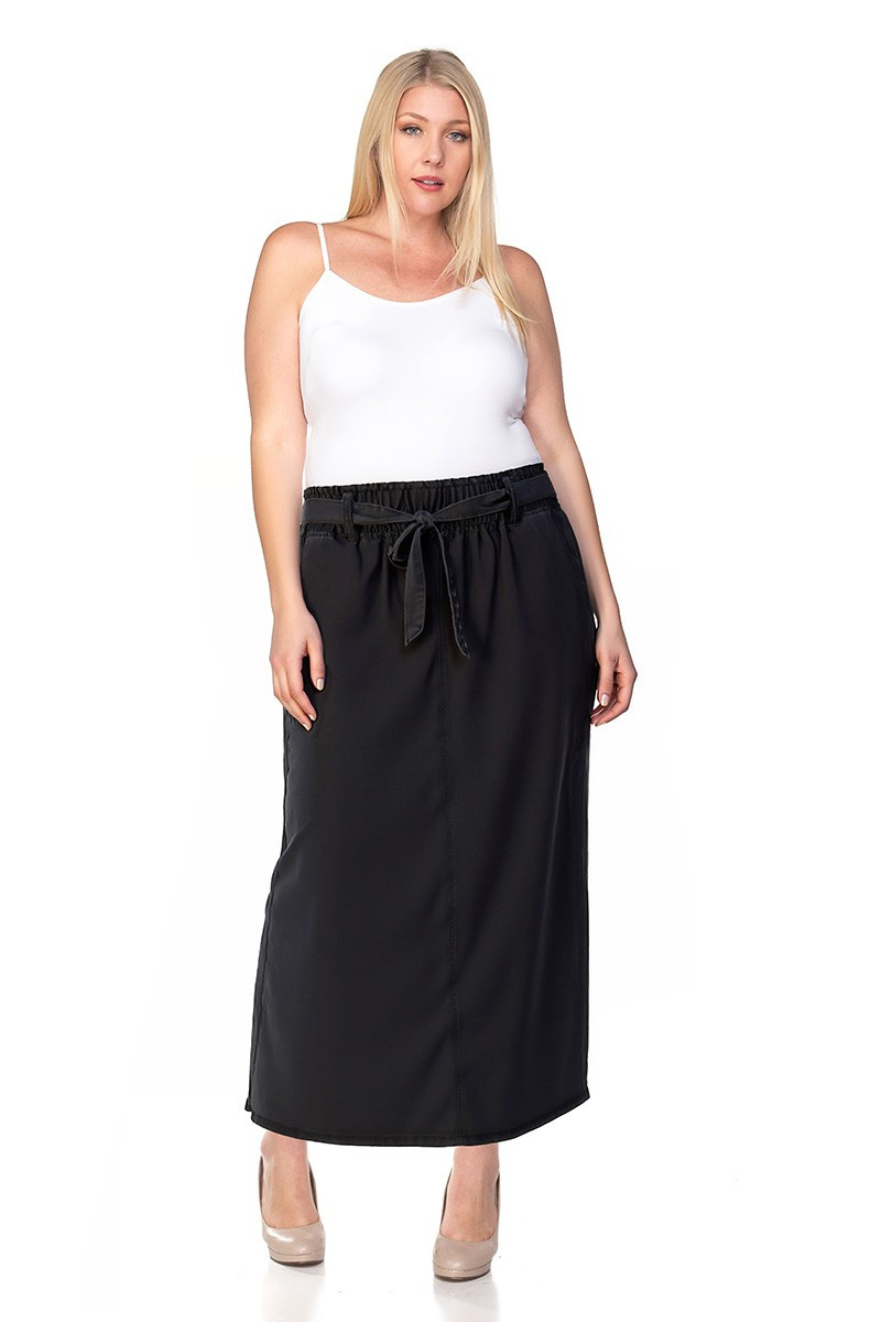 Denim Long Skirt Plus Size