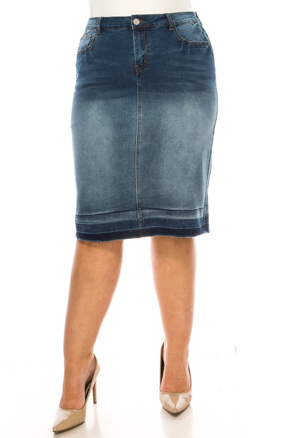 Denim Skirt Plus Size