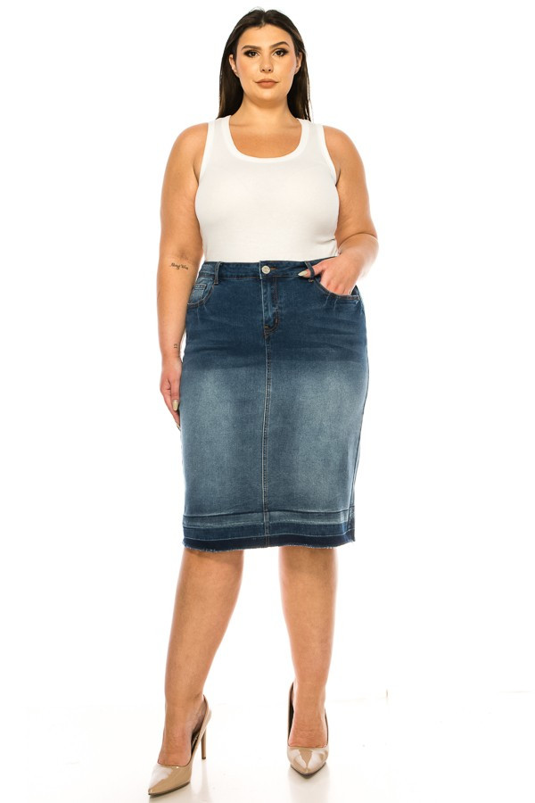 Denim Skirt Plus Size
