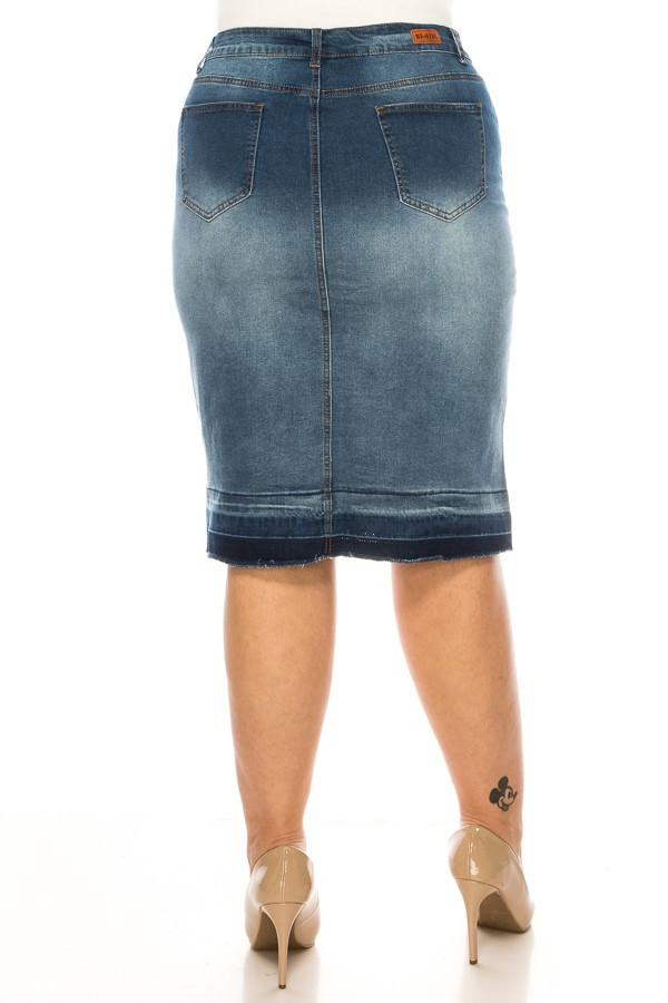 Denim Skirt Plus Size