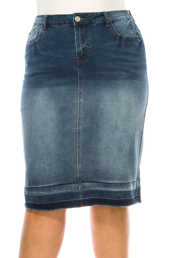 Denim Skirt Plus Size