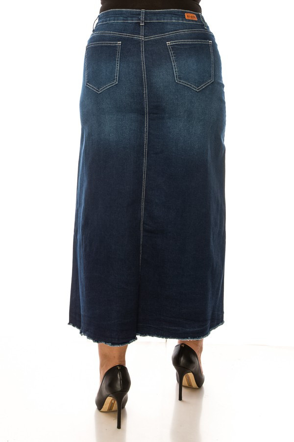 Denim Long Skirt Plus Size