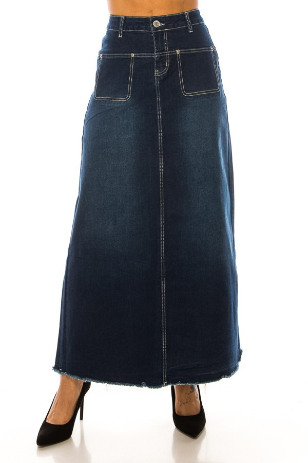 Denim Long Skirt