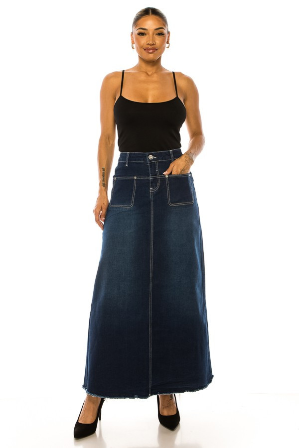 Denim Long Skirt