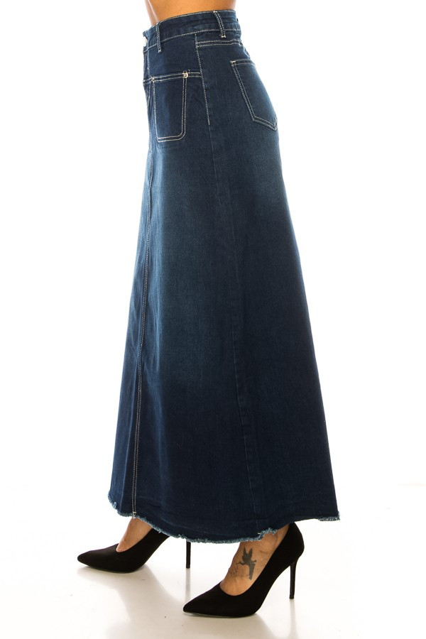 Denim Long Skirt
