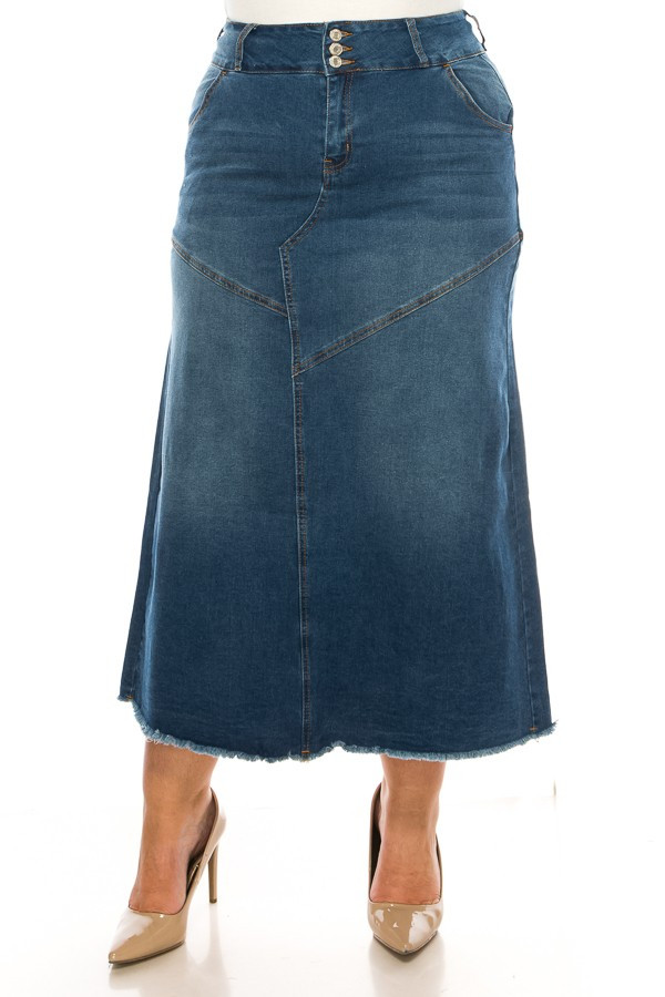 Denim Skirt Long Skirt Plus Size