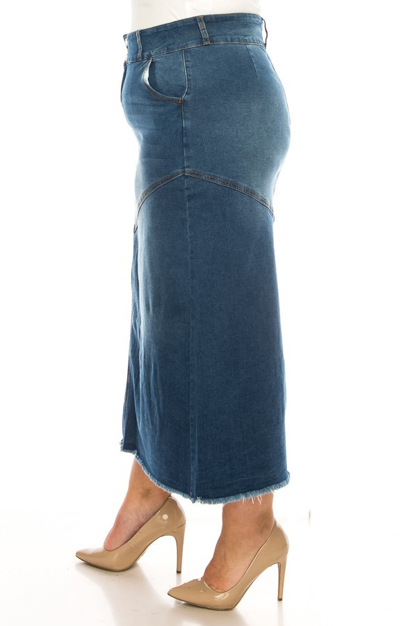 Denim Skirt Long Skirt Plus Size